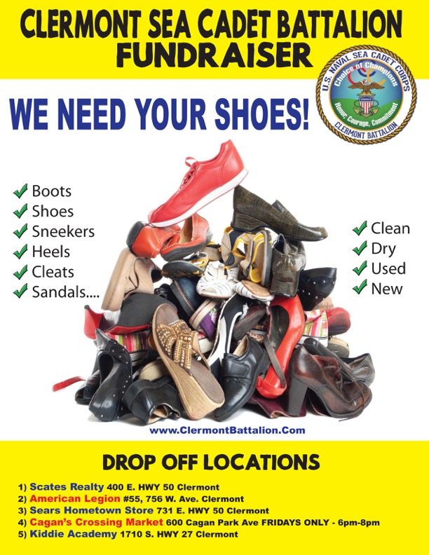 shoe fundraiser flyer